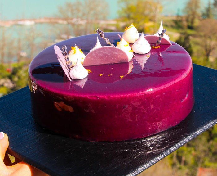 Levendulás-szedres mousse torta#gluténmentes