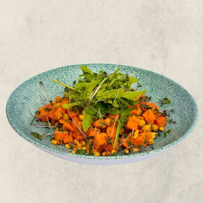 Ropogós csicseriborsós édesburgonya bowl
