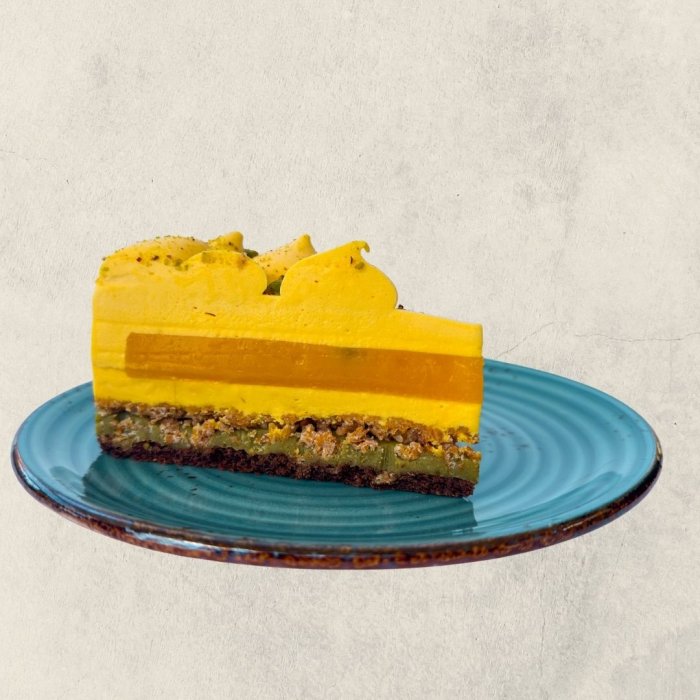 Mangó mousse torta pisztáciával - jeromos atya kedvence